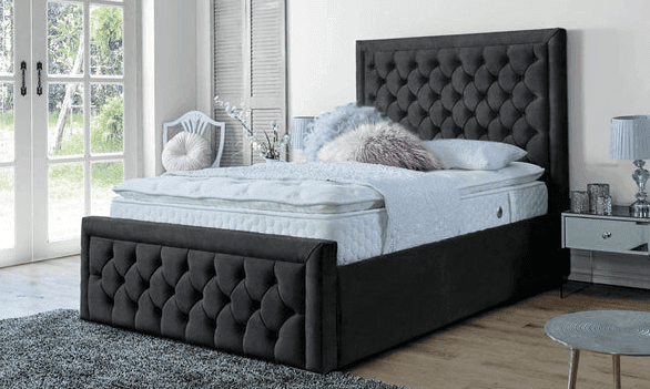 Vivienne Ottoman Bed UK - Detail view of premium ottoman bed from Newcastle Beds UK